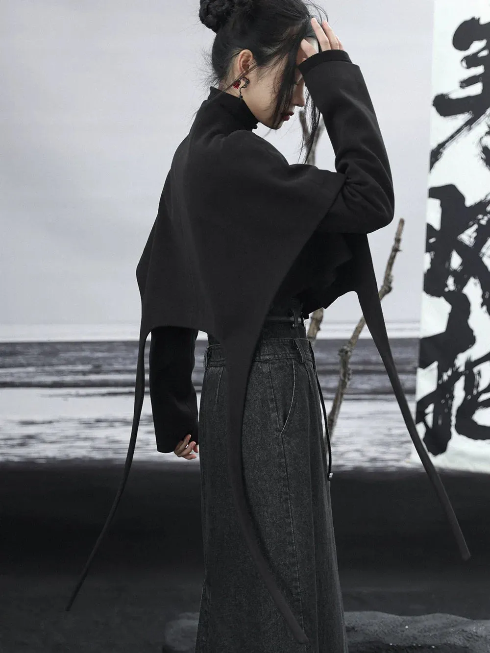 Asymmetrical China Retro Cloak
