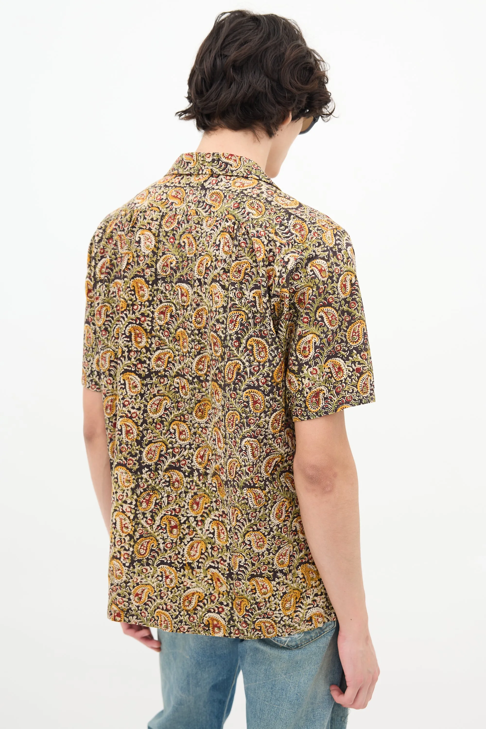 Brown & Multi Paisley Print Shirt
