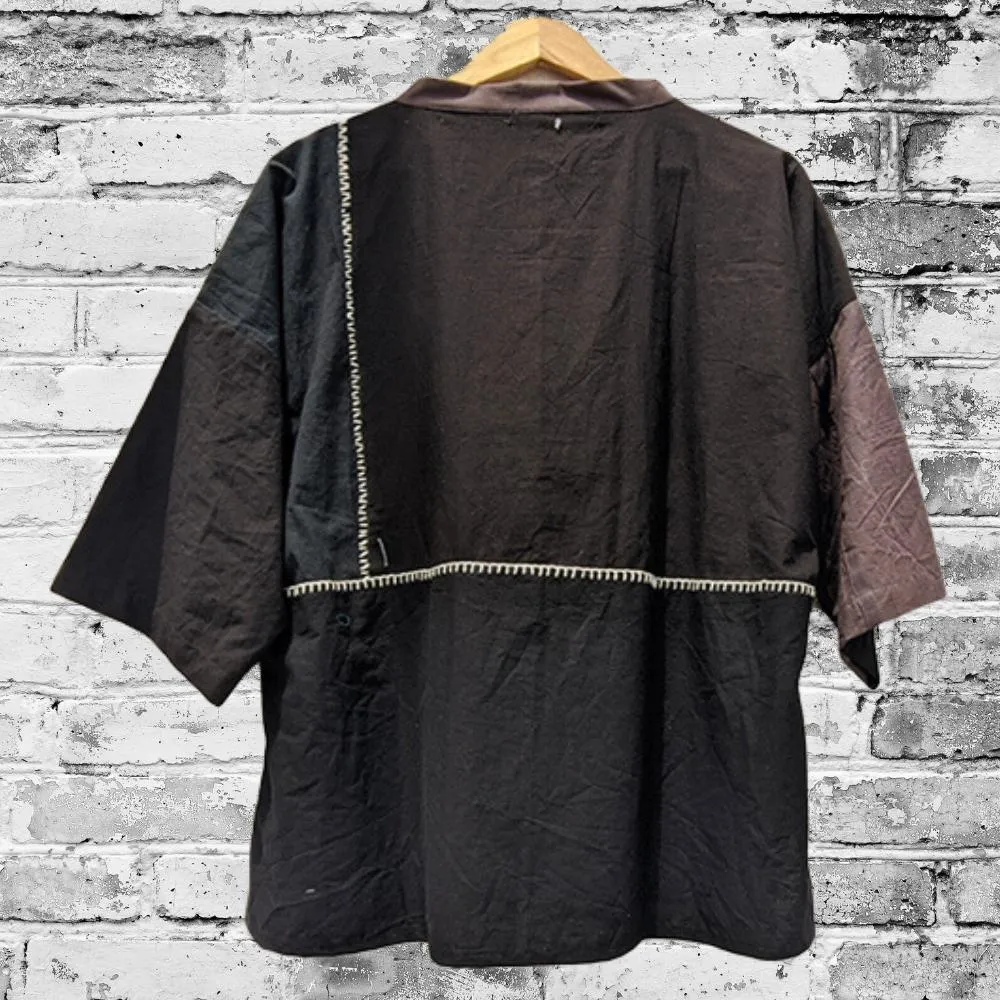 Brown Classic V Neck Top | Monochrome Look | Stylish | Hand-Crafted