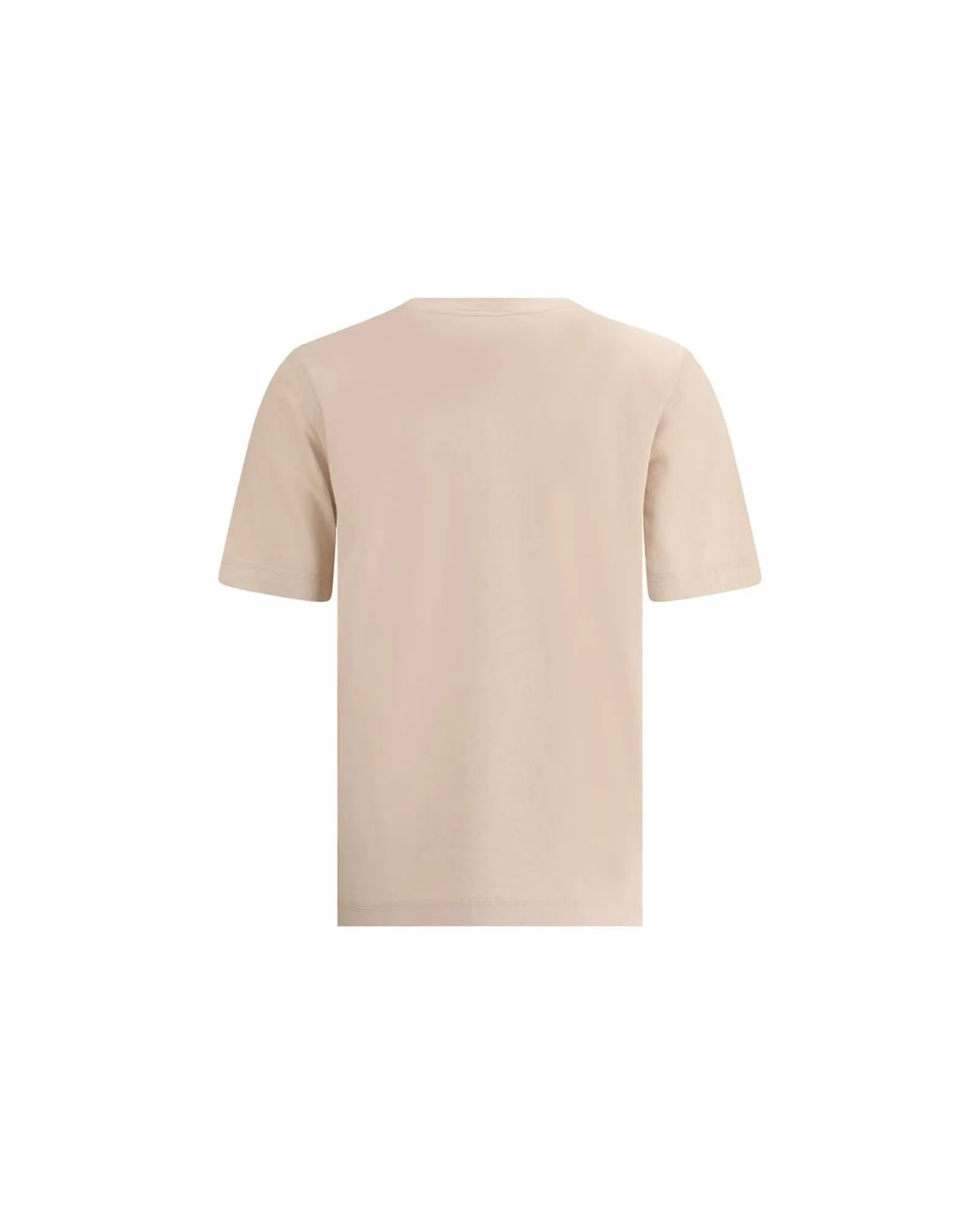 Burberry Cotton T-Shirt with Ribbed Crew Neck and Monogram Print