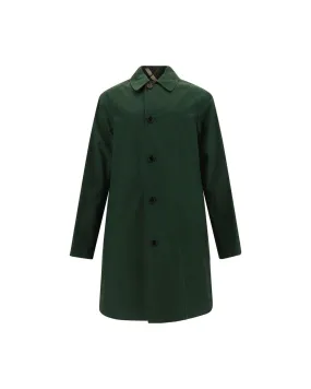 Burberry Double-Breasted Midi Coat with Check Archivio Pattern