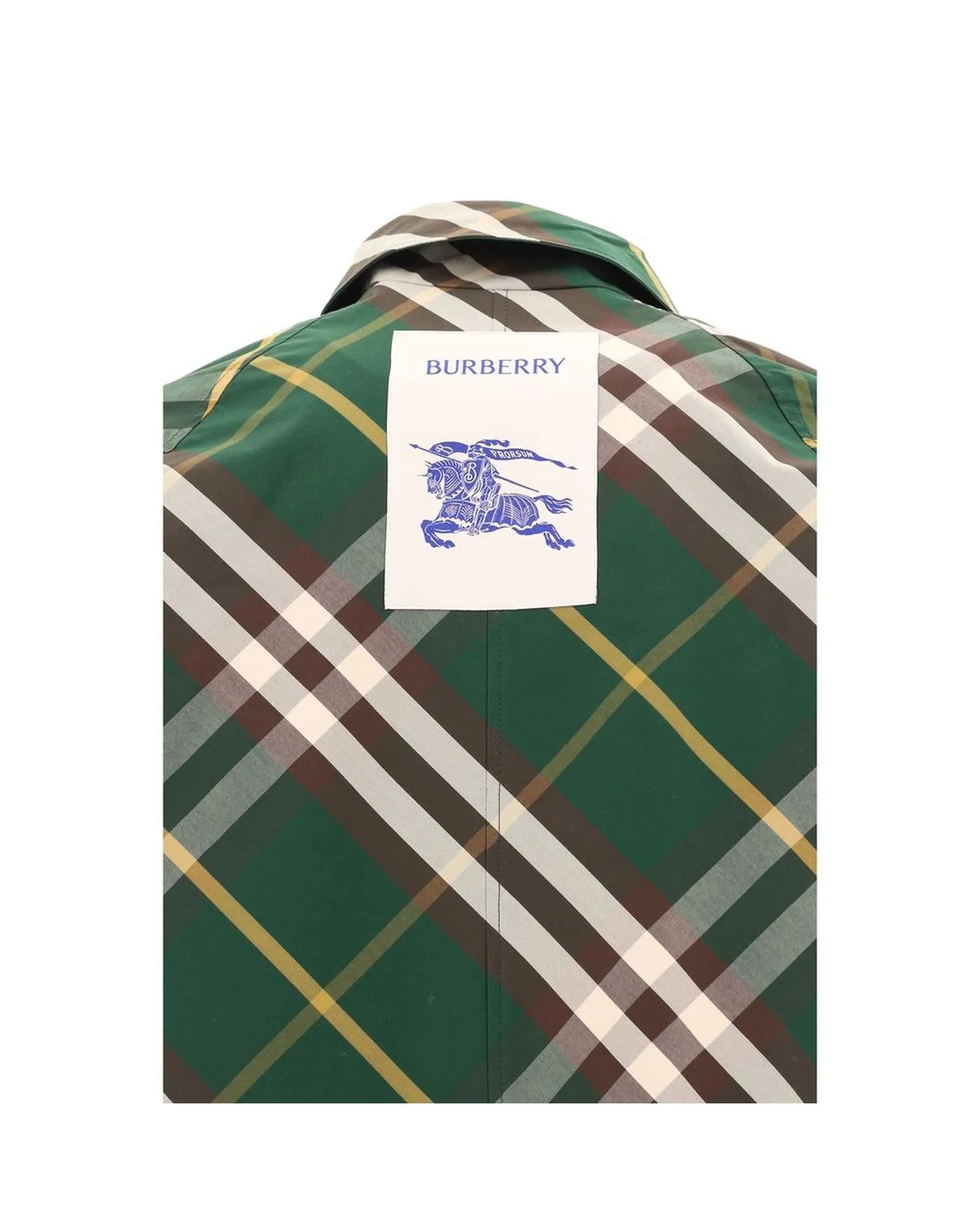 Burberry Double-Breasted Midi Coat with Check Archivio Pattern