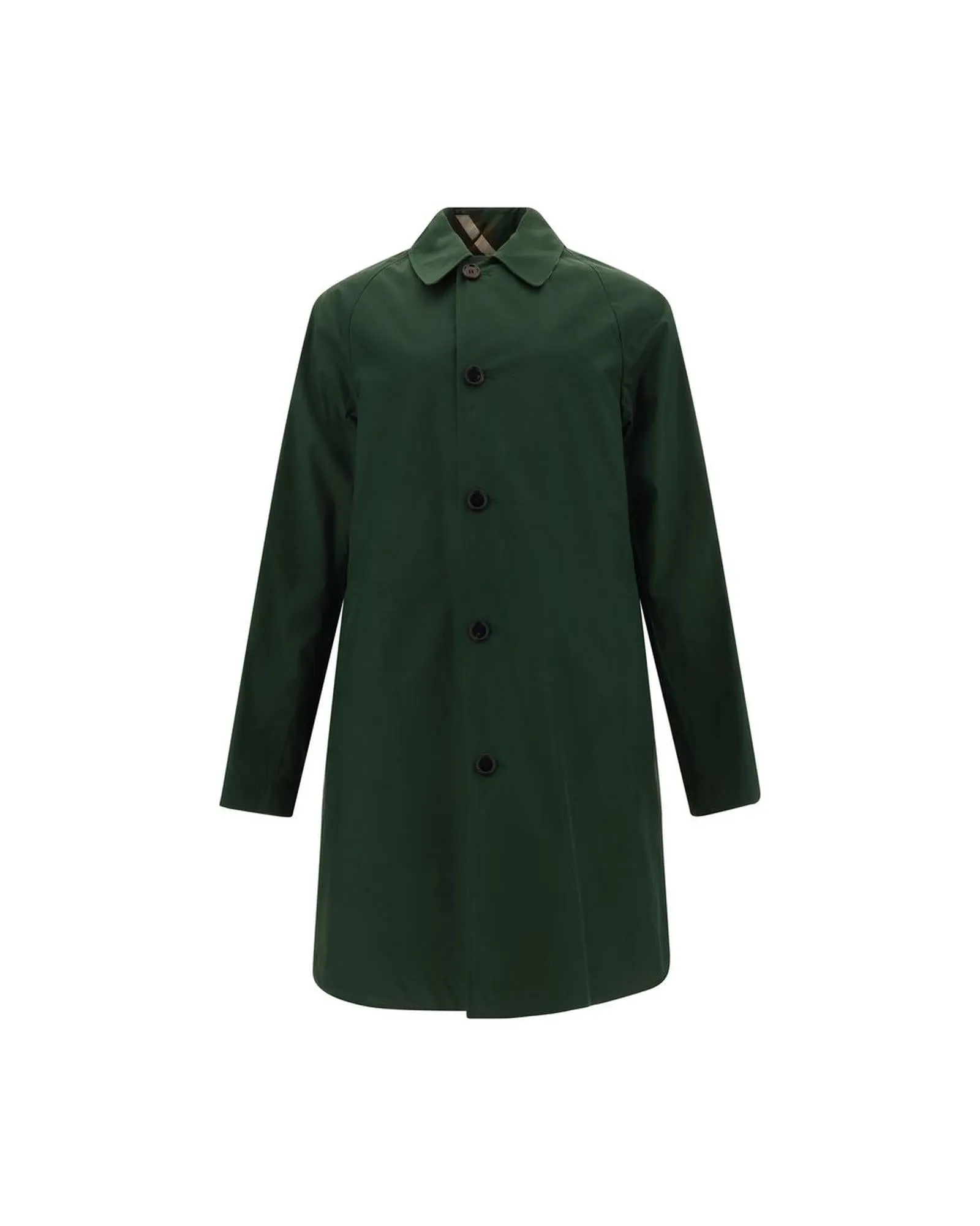 Burberry Double-Breasted Midi Coat with Check Archivio Pattern