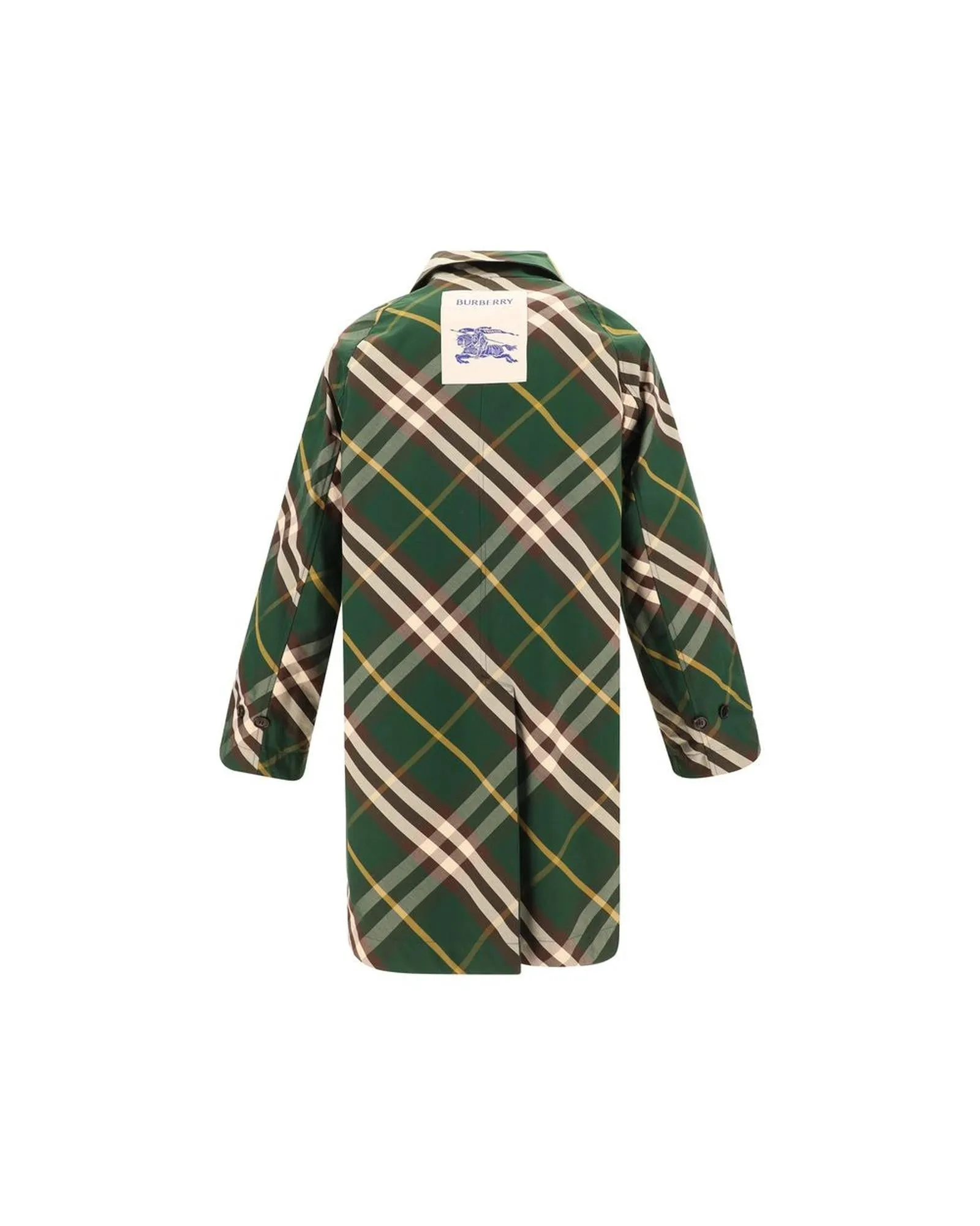 Burberry Double-Breasted Midi Coat with Check Archivio Pattern