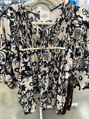 Daisy Print 3/4 Sleeve Top