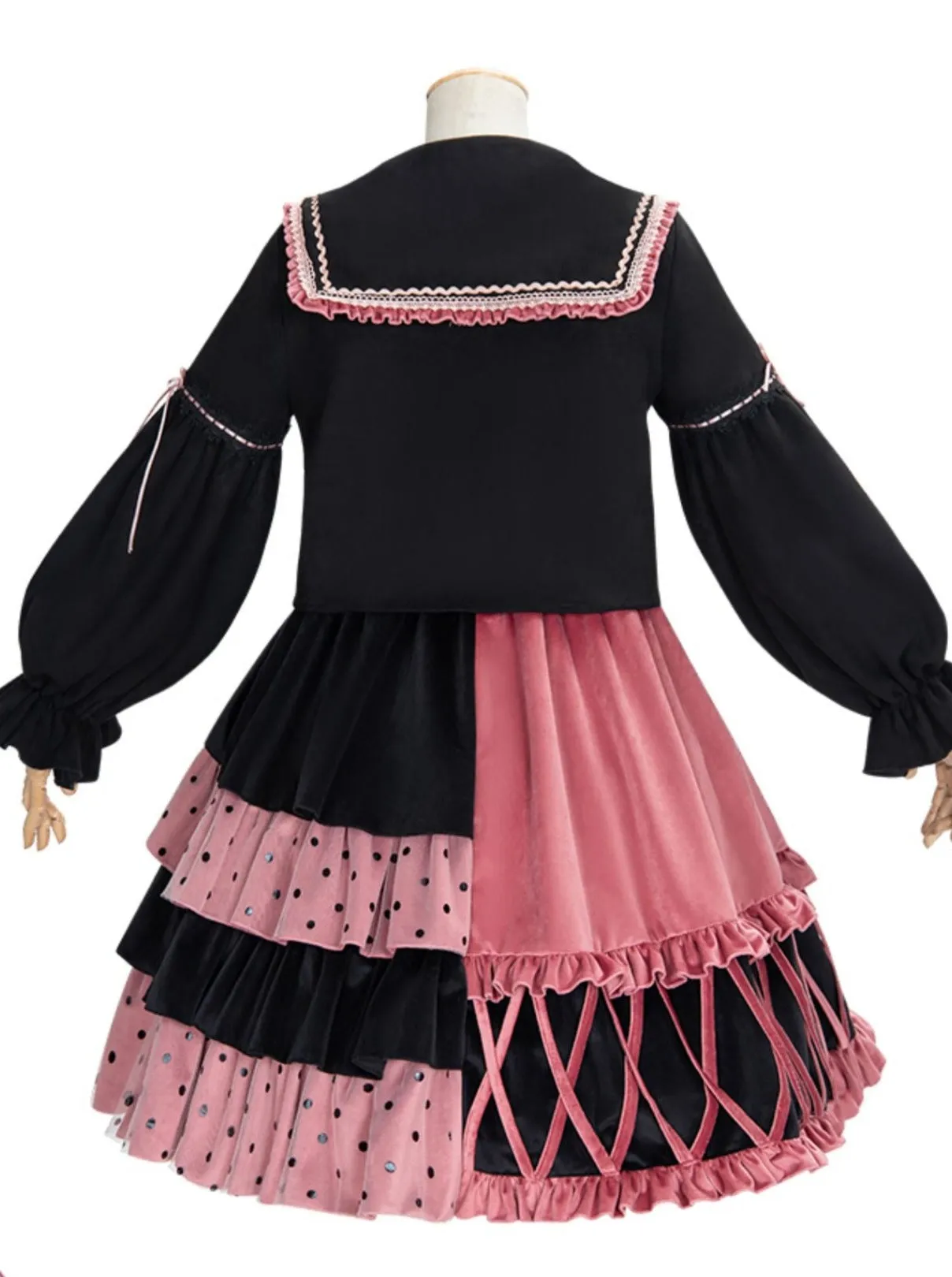 Dress Short   Lolita Jacket Asymmetrical Frilled