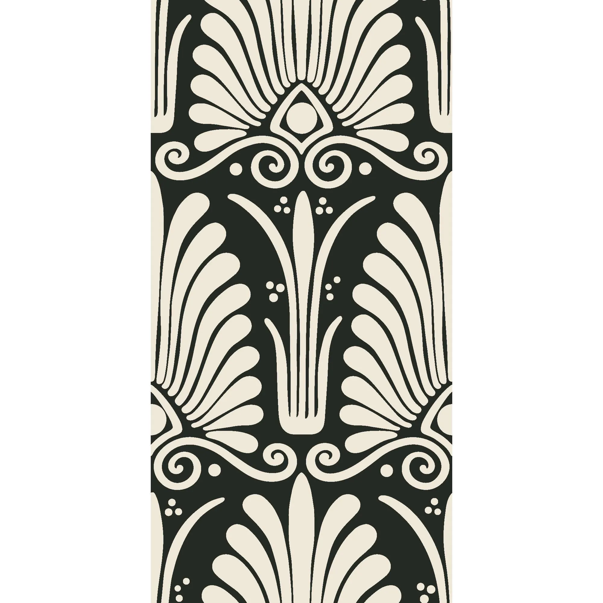 Greek Revival-Classic Monochrome - Wall Covering - Pre-Pasted PVC Free
