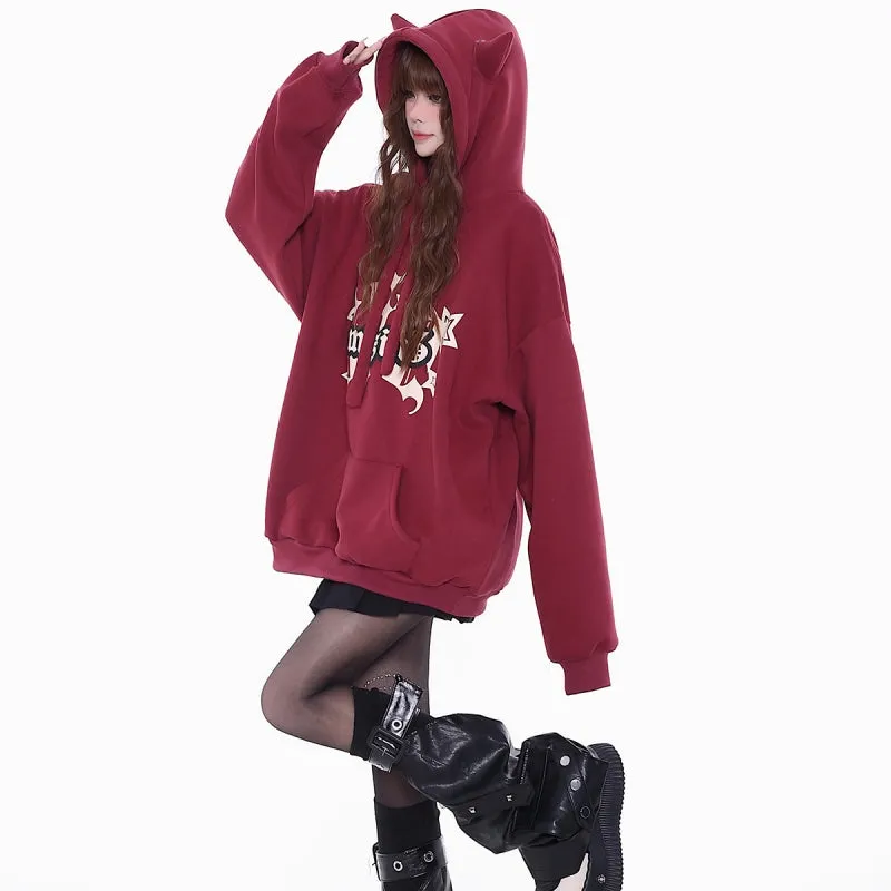 Kawaii American Style Cute Cartoon Hooded Sweatshirt