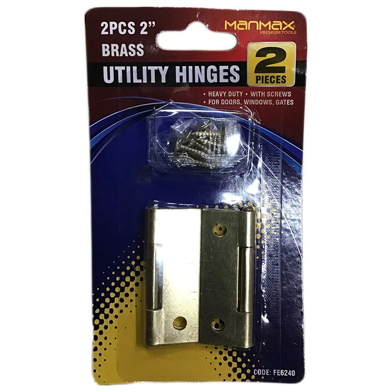Manmax Brass Utility Hinges 2 Piece