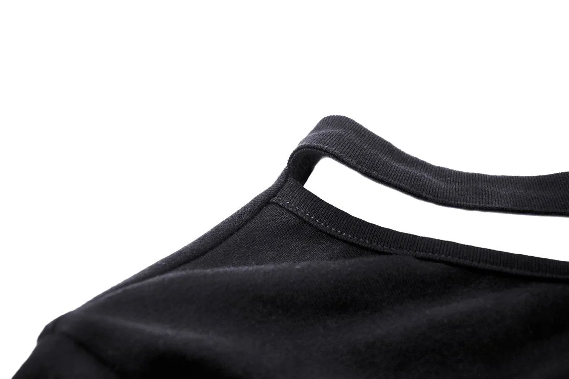 Punk asymmetrical design sexy shoulder T-shirt TW275