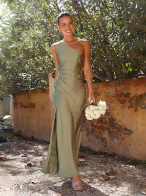 Sexy asymmetrical slit dress