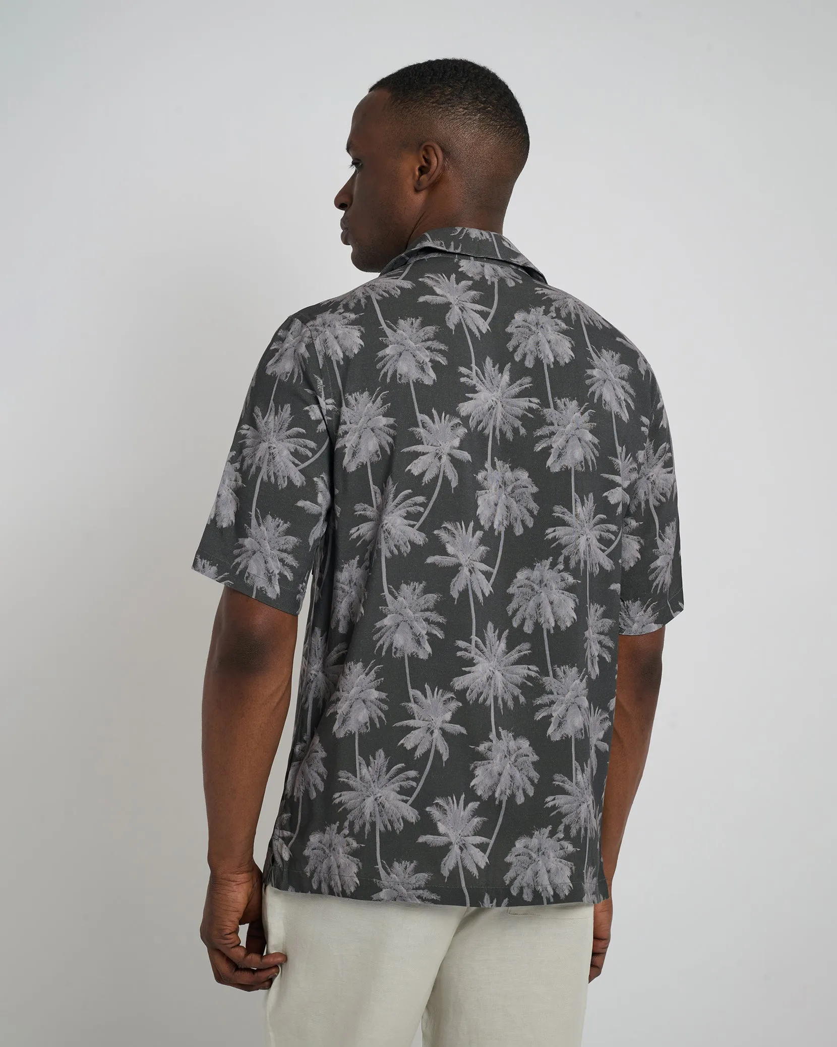 Viscose Camp Collar Shirt