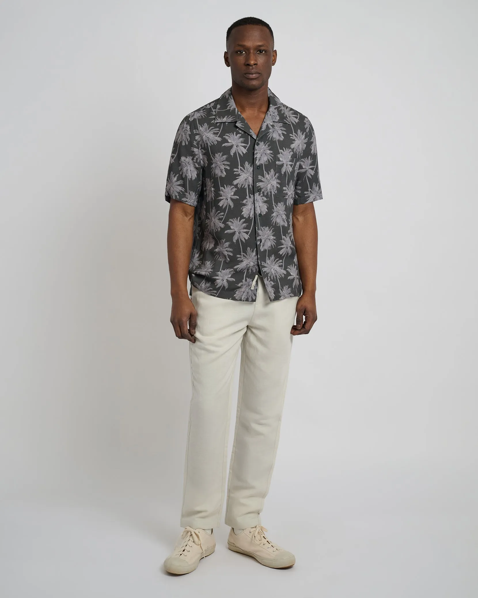 Viscose Camp Collar Shirt