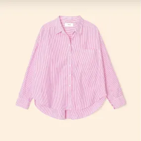 Xirena Jordy Shirt - Berry Pink Stripes